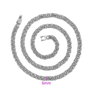 Grezna ķēde, "Bismarks" pinums, rodija pārklājums, garums 60 cm